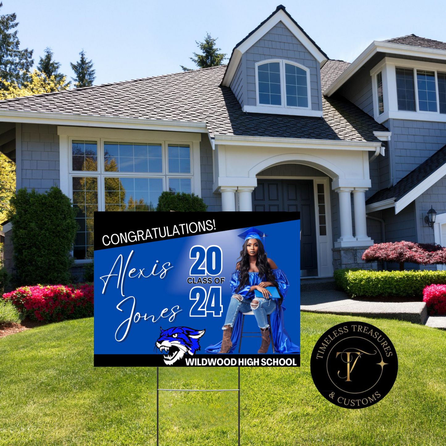 "Custom Grad Yard Sign: Proud Achievements"