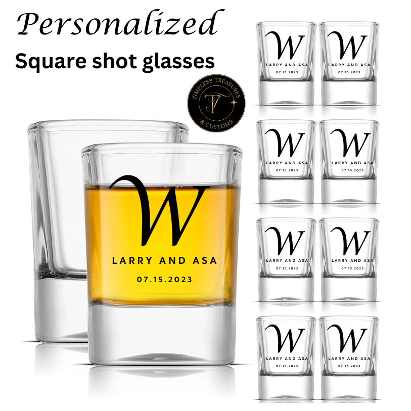 Personalized Square Shot Glasses 2.0 oz