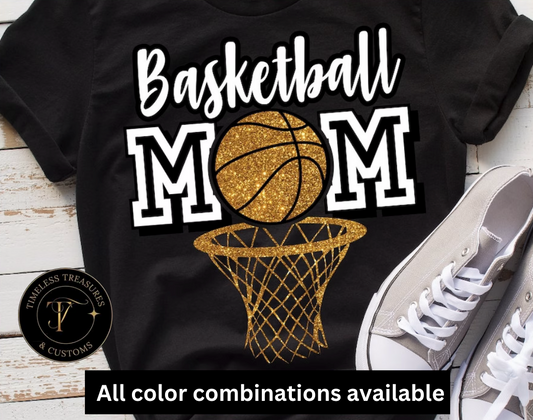 Basketball Mom Glitter T-shirt