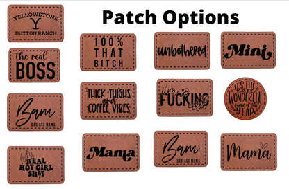 leather patch, patch design