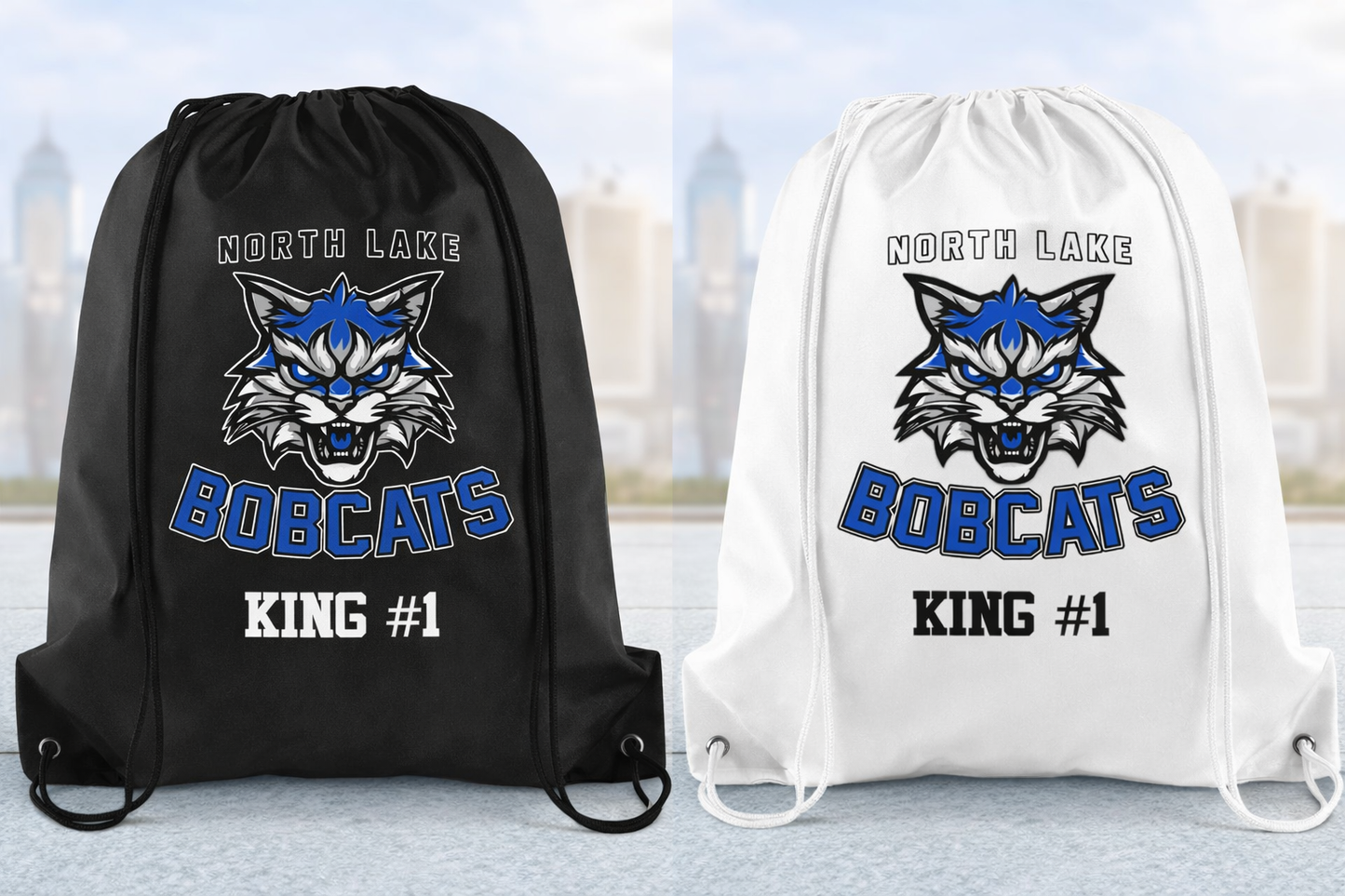 🐾 North Lake Bobcats Custom Drawstring Bag