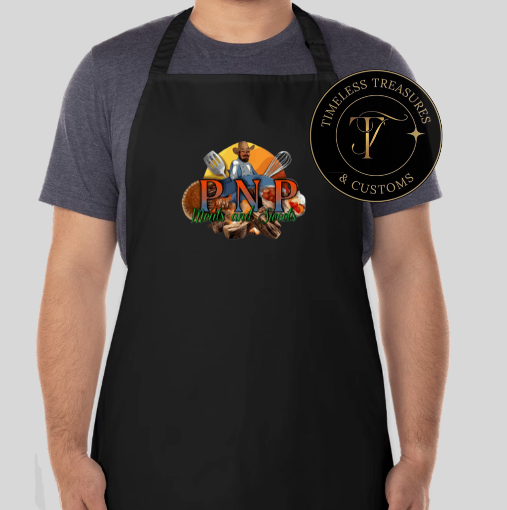 Custom Logo -Corporate Modern Minimalist Black Apron