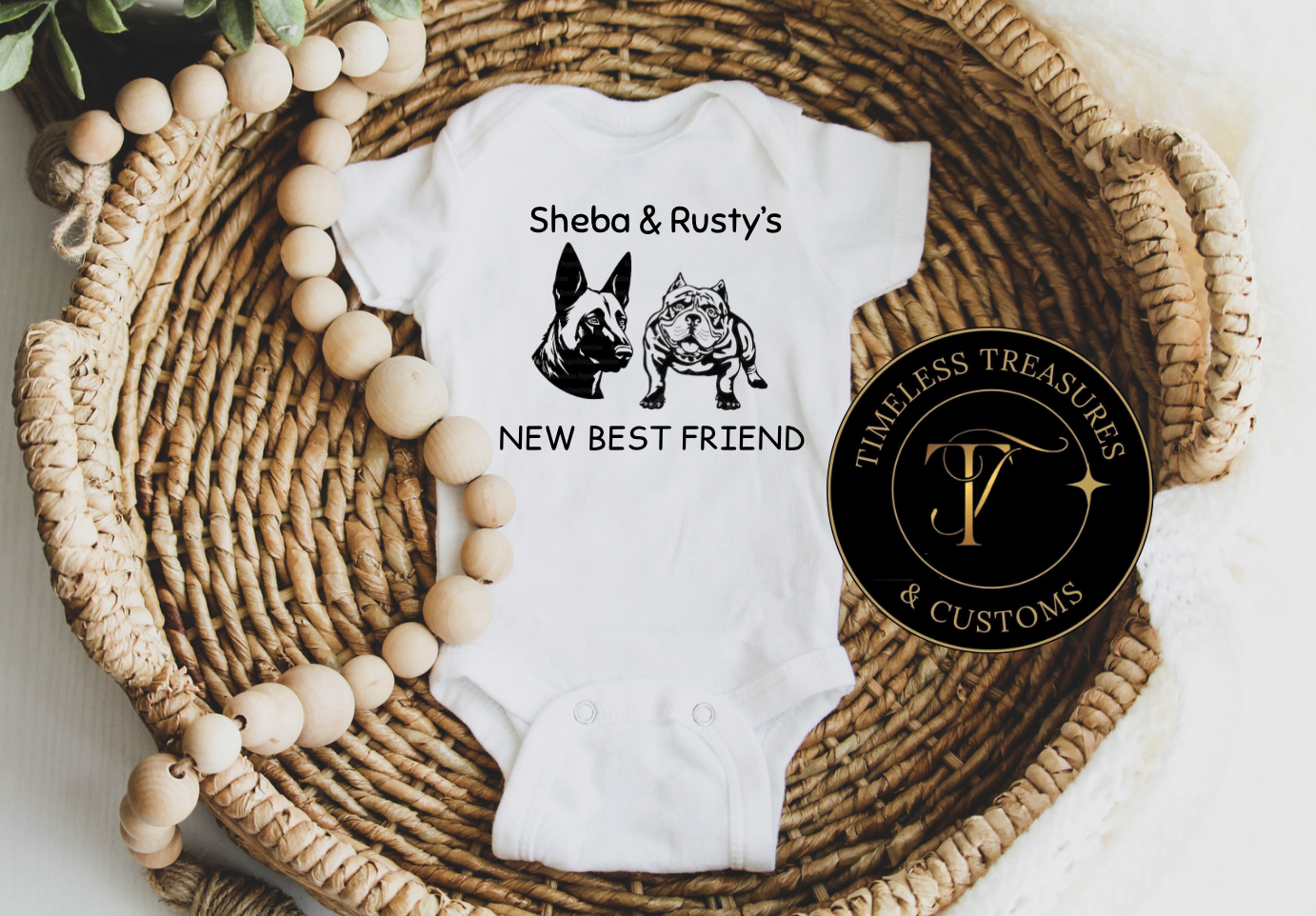 New Best Friend Personalized Onesie