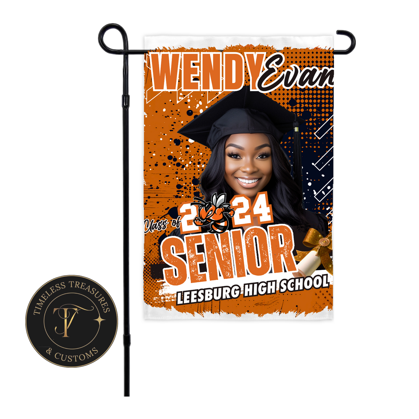 Personalized Graduation Garden Flag