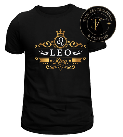 Leo King For Men, Leo Zodiac Leo Birthday Shirt