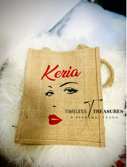 Custom Jute/Burlap Tote