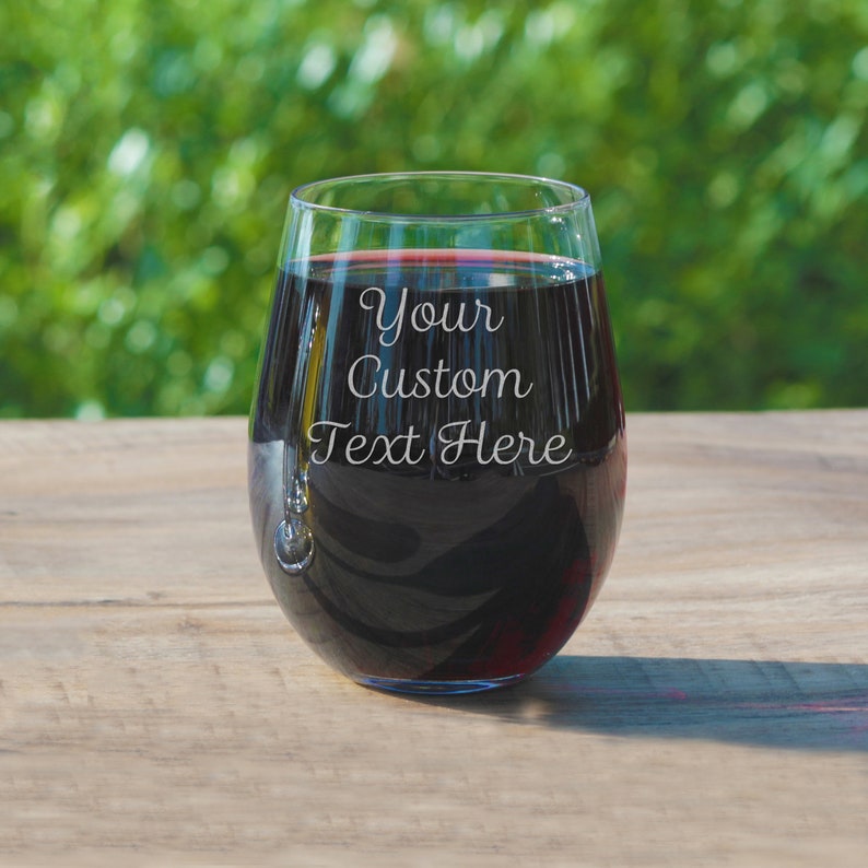 Custom Stemless Wine Glasses